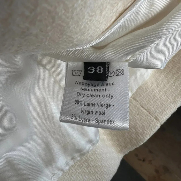 Joseph Wool Jagger Double Breasted Pea Coat 38/ US 6 Cream - Picture 5 of 6
